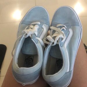 Light blue Vans size 6.5 Men 8 women